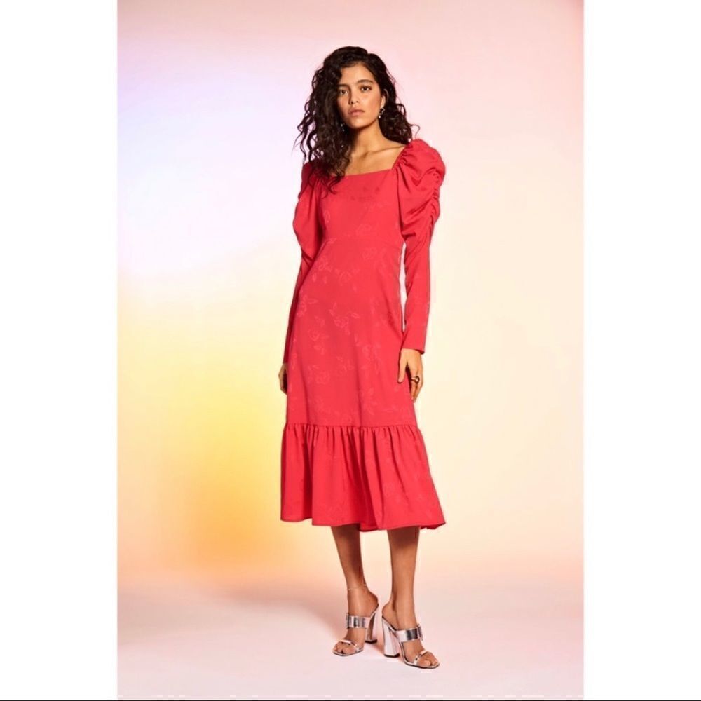REVOLVE ANTHROPOLOGIE Cras Lisecras Maxi Dress in Paradise Pink with Floral